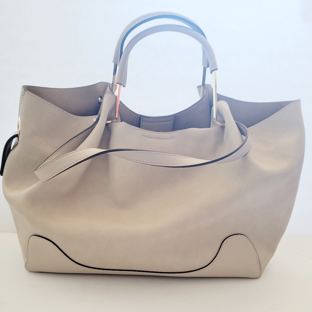 Sondra Roberts Squared double handle totebag Faux Leather
